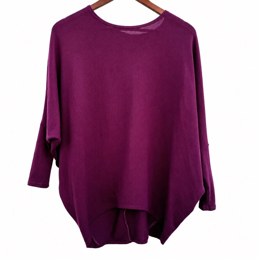 Brit‎ & Bri plum Dolman Long Sleeves Tunic Size Small